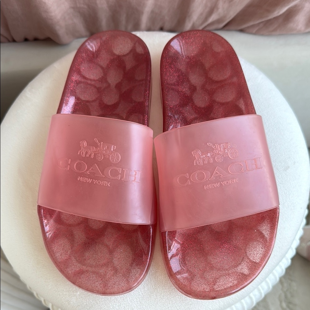 Coach Translucent Pink Slides